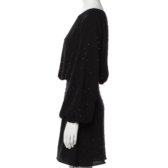 NWT ASTR THE LABEL EDITA RHINESTONE EMBELLISHED LONG SLEEVE MINI DRESS - Picture 3 of 8